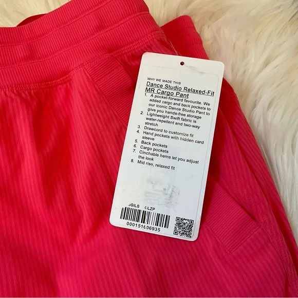 Lululemon Dance Studio Relaxed-Fit Mid-Rise Cargo Pants - NWT - Med - Glaze Pink - Picture 5 of 12